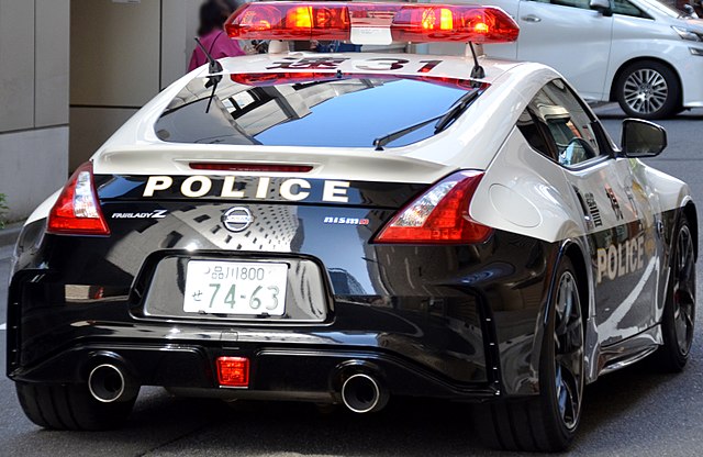 A police car from the Tokyo Metropolitan Police ‍Department.