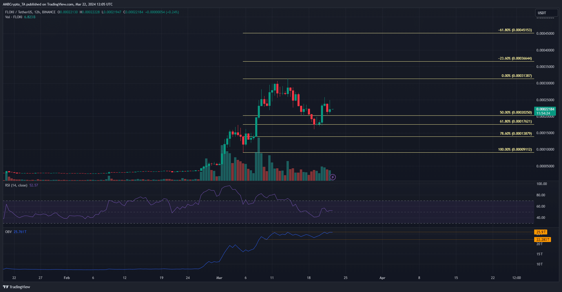 FLOKI 12-hour chart